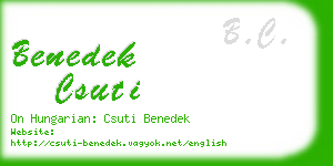 benedek csuti business card